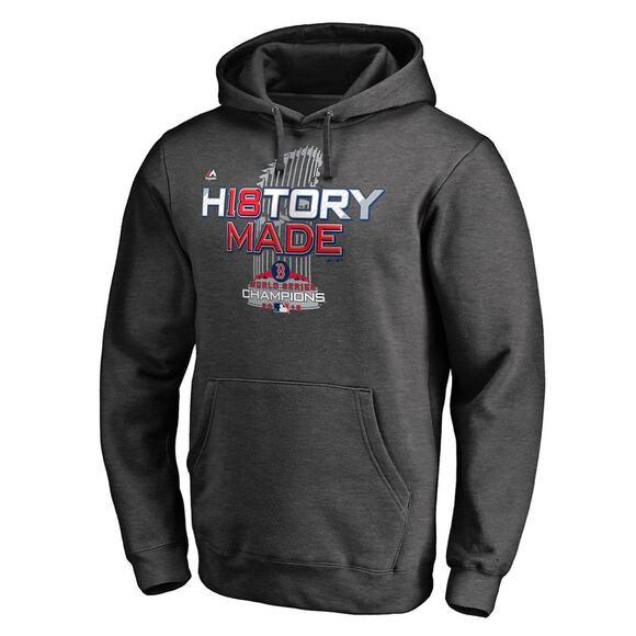 Boston Red Sox Gray 2018 World Series Champion History Made Hoodie size Youth L - Picture 1 of 9